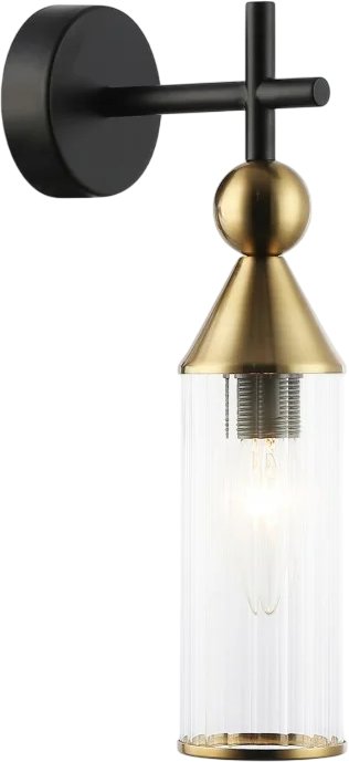 Бра Ambrella LH55260 BK/BS/CL (черный/латунь/прозрачный)