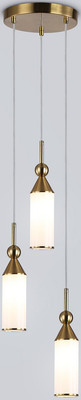 Люстра Ambrella LH55272/3 BS/FR (латунь/белый матовый) -
