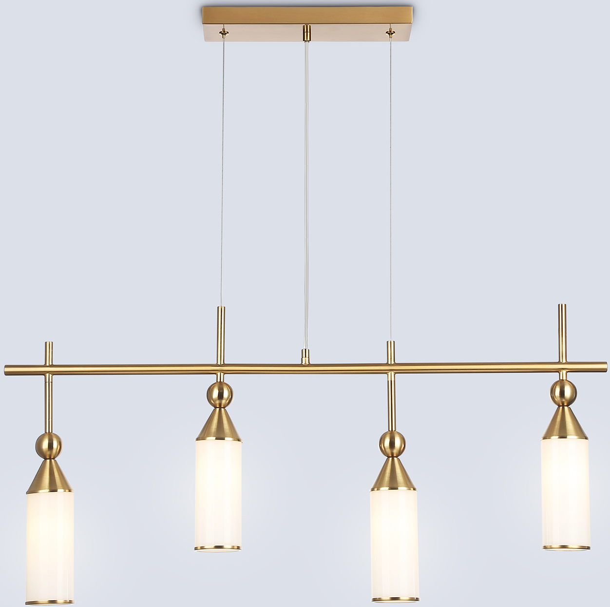 Люстра Ambrella LH55274/4 BS/FR (латунь/белый матовый)