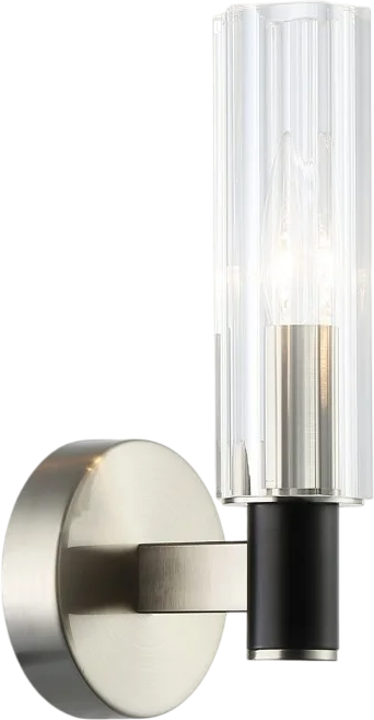 Бра Ambrella LH55507 SN/BK/CL (сатин никель/черный/прозрачный)