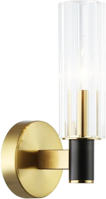 Бра Ambrella LH55517 BK/BS/CL (черный/латунь/прозрачный)