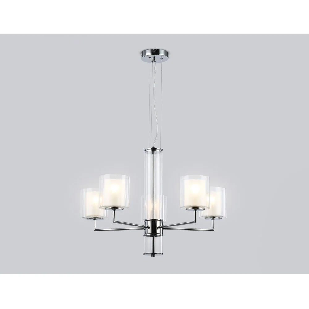 Люстра Ambrella LH56001/5 СH/FR (хром/белый матовый) — фото 2