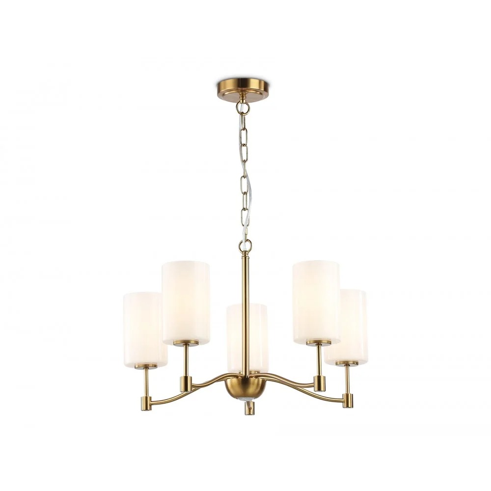 Люстра Ambrella LH56051/5 BS/FR (латунь/белый матовый)