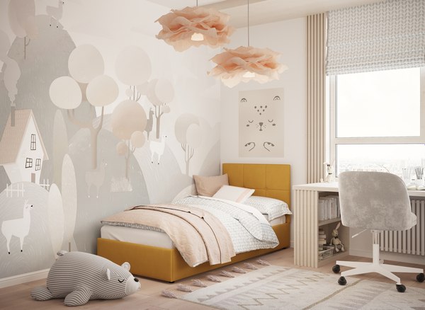Купить Односпальная кровать Moon Family 1261 / MF011874 в Солигорске