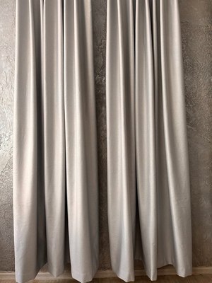 Шторы Ника Зварико 8-300250-04 блэкаут 150x250 (2шт, светло-серый меланж) - 