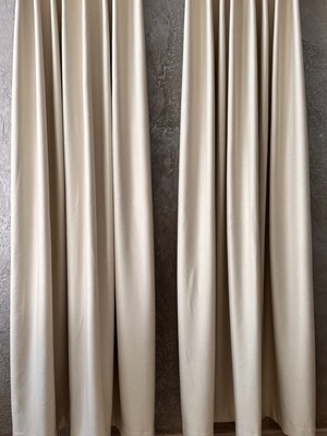 Шторы Ника Зварико 8-300250-03 блэкаут 150x250 (2шт, соломенно-молочный меланж) - 