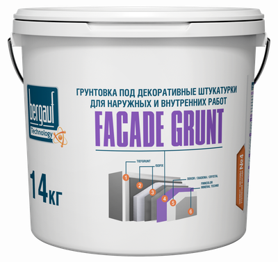

Грунтовка, Facade Grunt U для наружных и внутренних работ