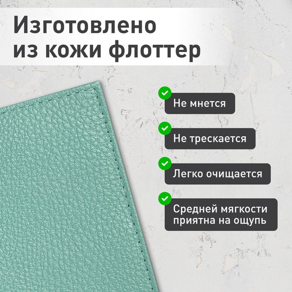 Обложка на паспорт Brauberg 238862 (мятный)