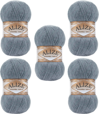 

Набор пряжи для вязания, Angora Gold 20% шерсть, 80% акрил / 87