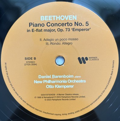 Виниловая пластинка Warner Music Beethoven - Piano Concerto No. 5 Emperor LP (5054197504556)