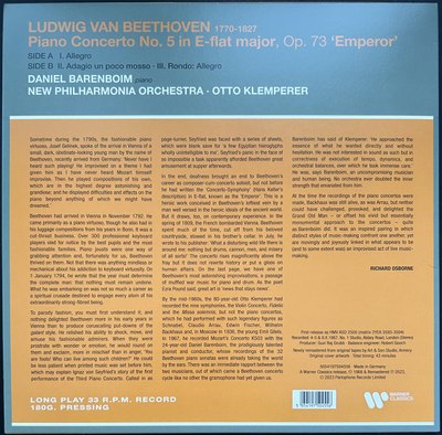 Виниловая пластинка Warner Music Beethoven - Piano Concerto No. 5 Emperor LP (5054197504556)