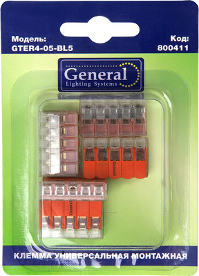 Набор клемм General Lighting GTER4-05-BL5 / 800411 (5шт) - 