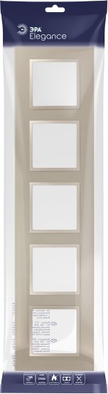 Рамка для выключателей и розеток ЭРА Elegance 14-5015-04 Classic / Б0060594 (шампань)