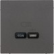 Розетка Systeme (Schneider) Electric ArtGallery GAL000627 (мокко) - 