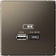 Розетка Systeme (Schneider) Electric ArtGallery GAL000629 (мокко) - 