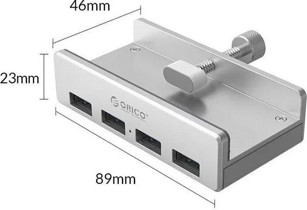 USB-хаб Orico MH4PC-10-SV-BP (серебристый)