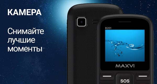 Мобильный телефон Maxvi B201 (черный)
