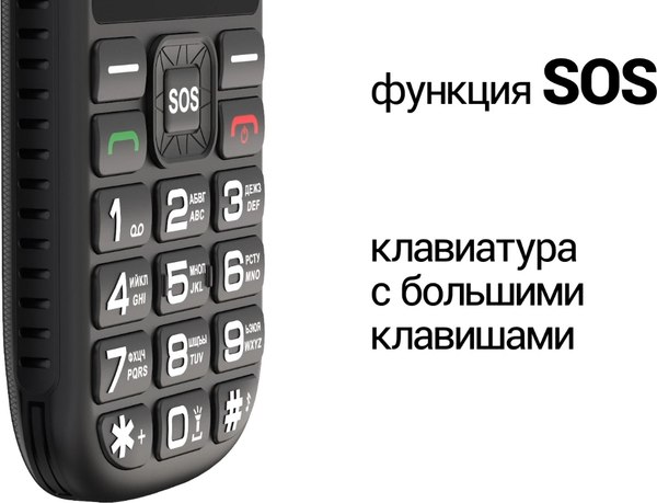Мобильный телефон Maxvi B201 (черный)