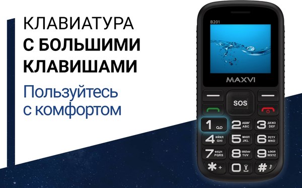 Мобильный телефон Maxvi B201 (черный)