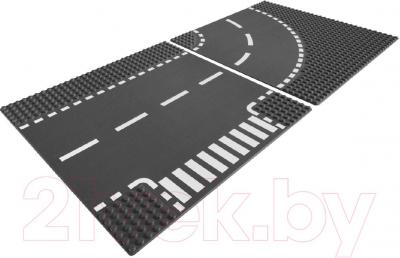 Элемент конструктора Lego City Т-образный перекрёсток и поворот (7281) - общий вид