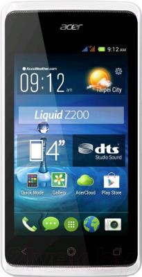 Смартфон Acer Liquid Z7 Z200 (белый) - общий вид