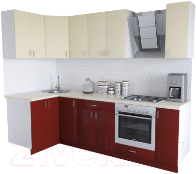 

Готовая кухня Хоум Лайн, Кристалл Люкс 1.2x2.6