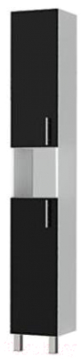 Шкаф-пенал для ванной Triton Эко 30 со сменными элементами (черный)