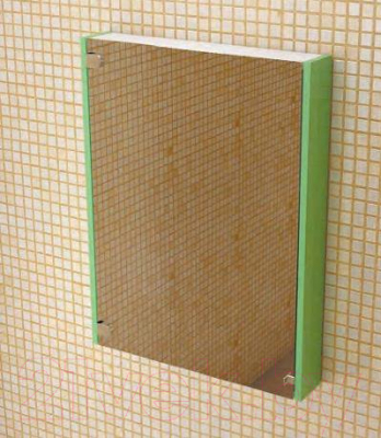 Шкаф с зеркалом для ванной Triton Эконом-55 (салатовый)