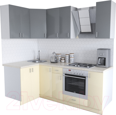 

Готовая кухня Хоум Лайн, Кристалл Люкс 1.2x2.2