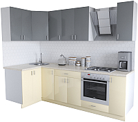 

Готовая кухня Хоум Лайн, Кристалл Люкс 1.2x2.6