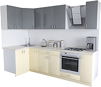 

Готовая кухня Хоум Лайн, Кристалл Люкс 1.2x2.7