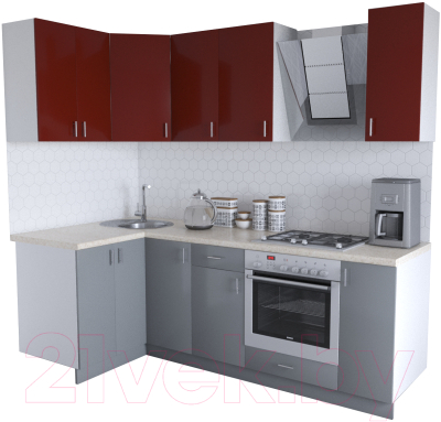 

Готовая кухня Хоум Лайн, Кристалл Люкс 1.2x2.3