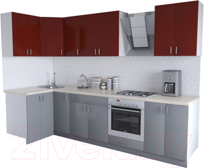 

Готовая кухня Хоум Лайн, Кристалл Люкс 1.2x3.0