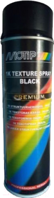Краска MoTip 1K Texture Spray Black / 04123 (0.5л, черный)