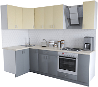 

Готовая кухня Хоум Лайн, Кристалл Люкс 1.2x2.6