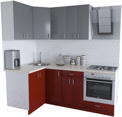 

Готовая кухня Хоум Лайн, Кристалл Люкс 1.2x2.1