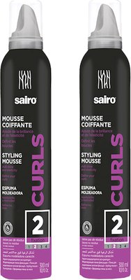 Мусс для укладки волос Sairo Curls Styling Mousse Для создания локонов (2x300мл) - 