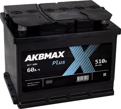 Автомобильный аккумулятор AKBMAX Plus 60L L2