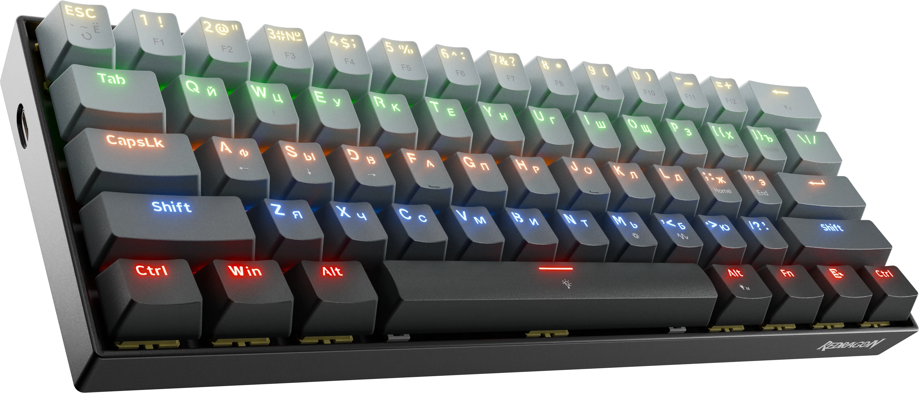 Клавиатура Redragon Fizz RT RGB / 72300 (серый) — фото 3