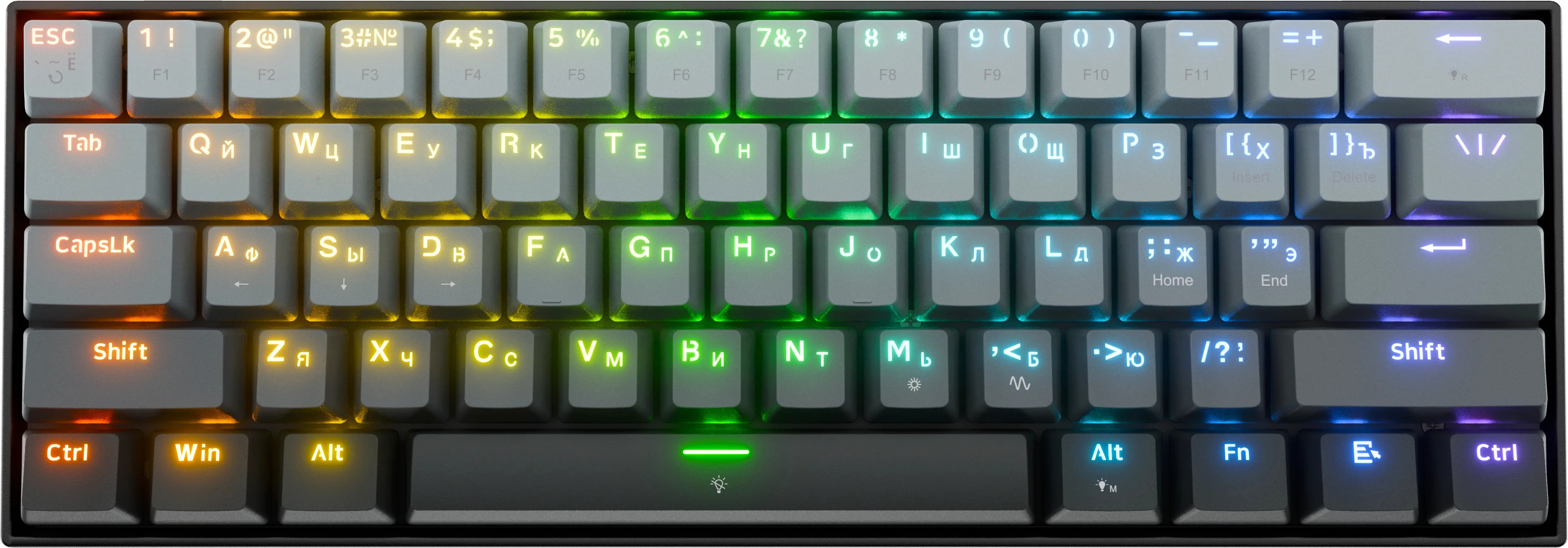 Клавиатура Redragon Fizz RT RGB / 72300 (серый)