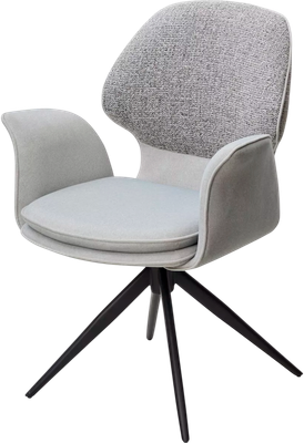 Стул M-City Lenne / 626M05891 (серый/Milan 450, ткань/Mohair 151, ткань/черный) - 