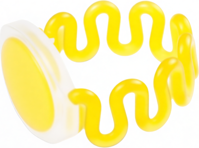 Браслет доступа Tantos Proximity EM-Marine 125 кГц (желтый, пружинный) - 