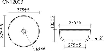 Купить Умывальник Ceramica Nova CN12003MB  