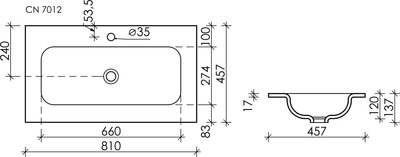 Купить Умывальник Ceramica Nova CN7012MB  