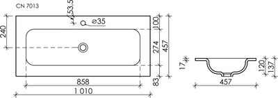 Купить Умывальник Ceramica Nova CN7013MB  