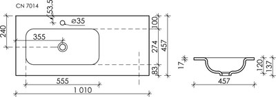 Купить Умывальник Ceramica Nova CN7014MB  