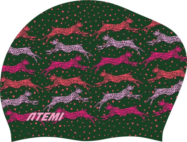 Шапочка для плавания Atemi long hair cap Jumping lynx / TLH1JL