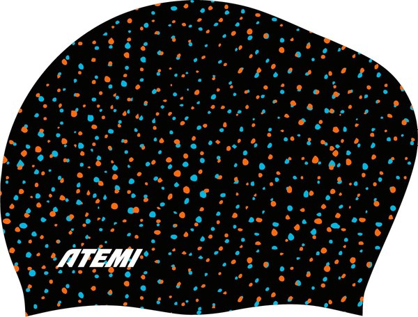 Шапочка для плавания Atemi long hair cap Point black / TLH1PB