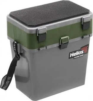 Ящик рыболовный Helios HS-IB-19-GH-1 (серый/хаки)