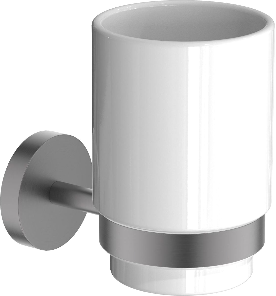 Стакан для зубной щетки и пасты Aquatek Бетта AQ4604BGM (черный хром)